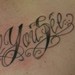 Tattoos - Script lettering on chest - 49996